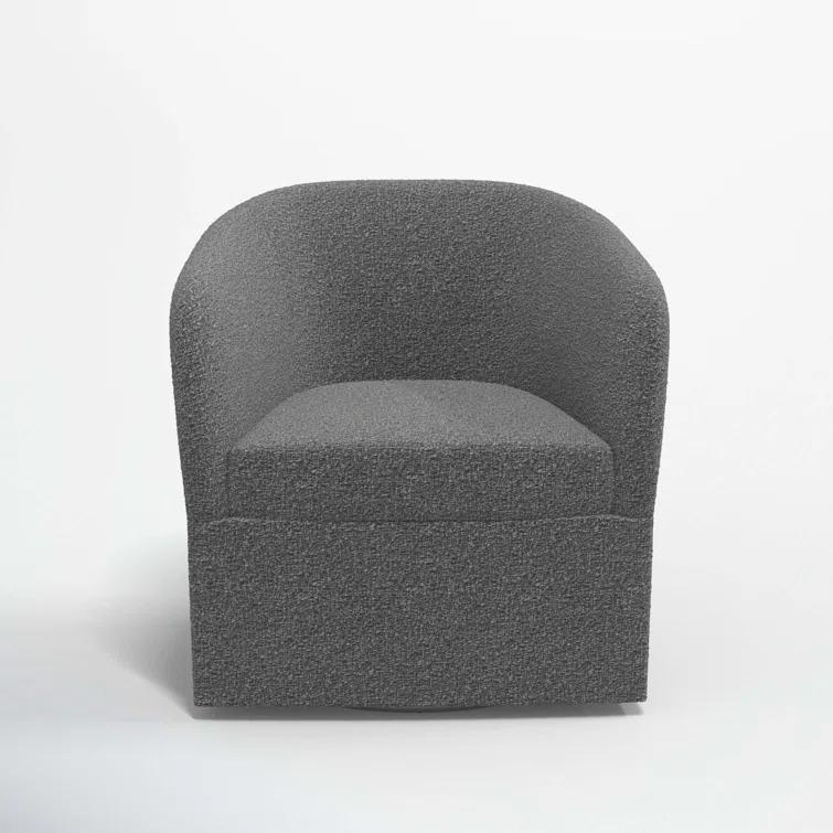 Lesia Upholstered Swivel Barrel Chair