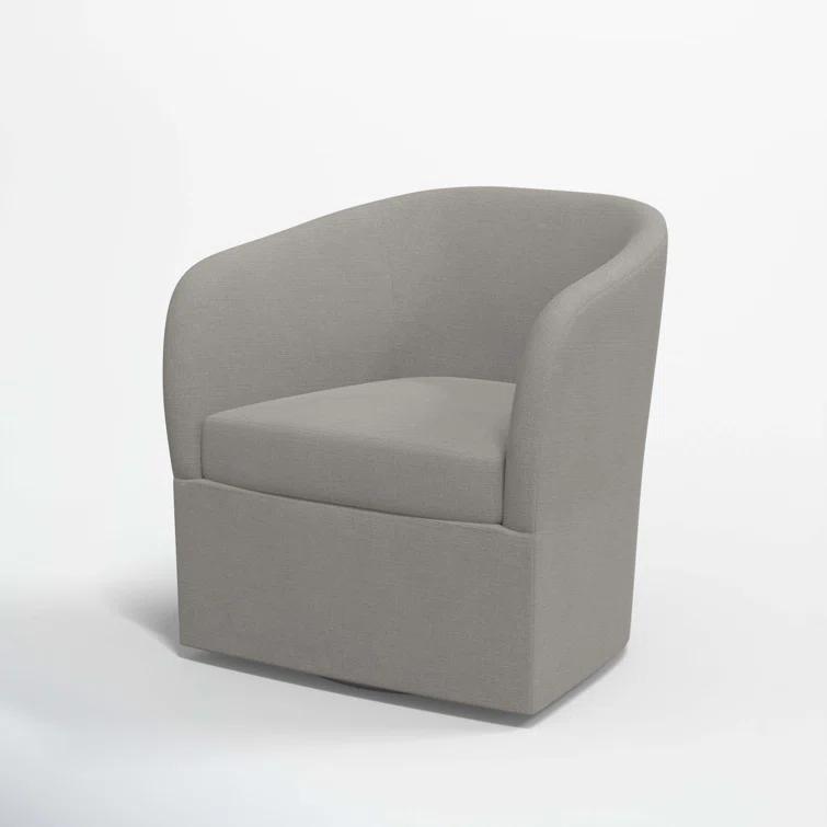 Lesia Upholstered Swivel Barrel Chair