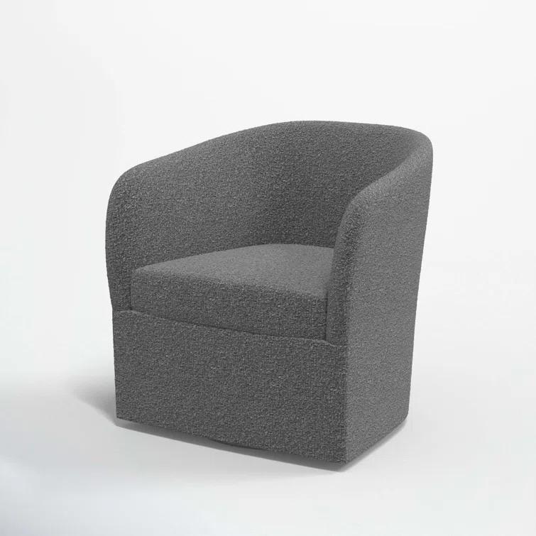 Lesia Upholstered Swivel Barrel Chair
