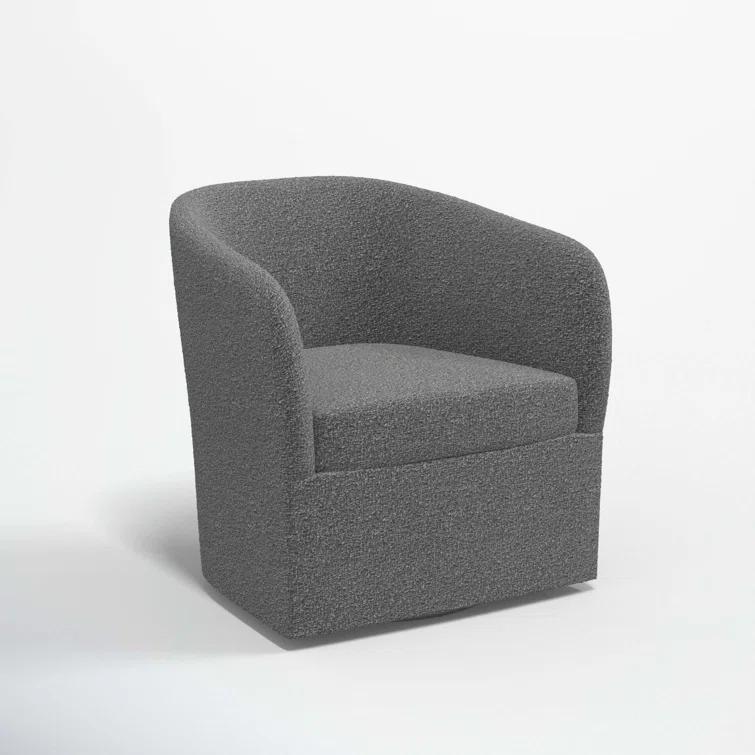 Lesia Upholstered Swivel Barrel Chair