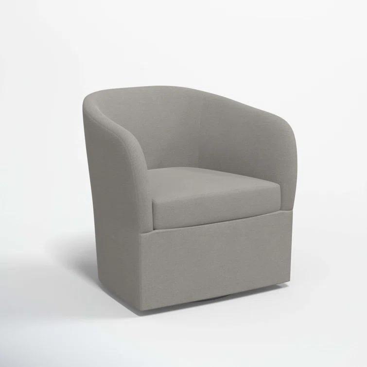 Lesia Upholstered Swivel Barrel Chair