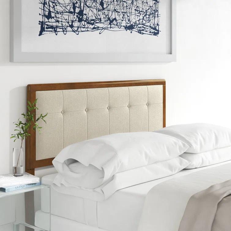 Draper Tufted Fabric and Wood Headboard