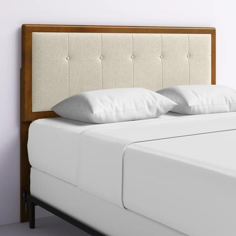 Draper Tufted Fabric and Wood Headboard