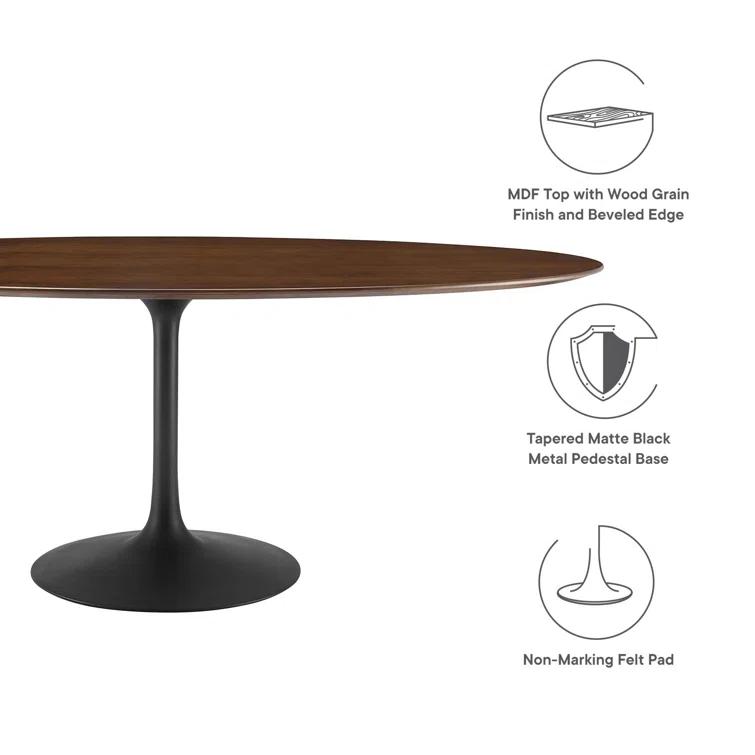 Modway Orchid Fein Oval Dining Table