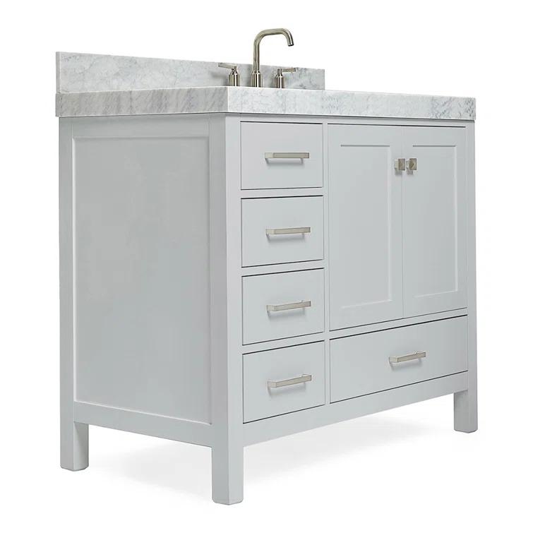 Cambridge 42'' Single Bathroom Vanity with Carrara Marble Top