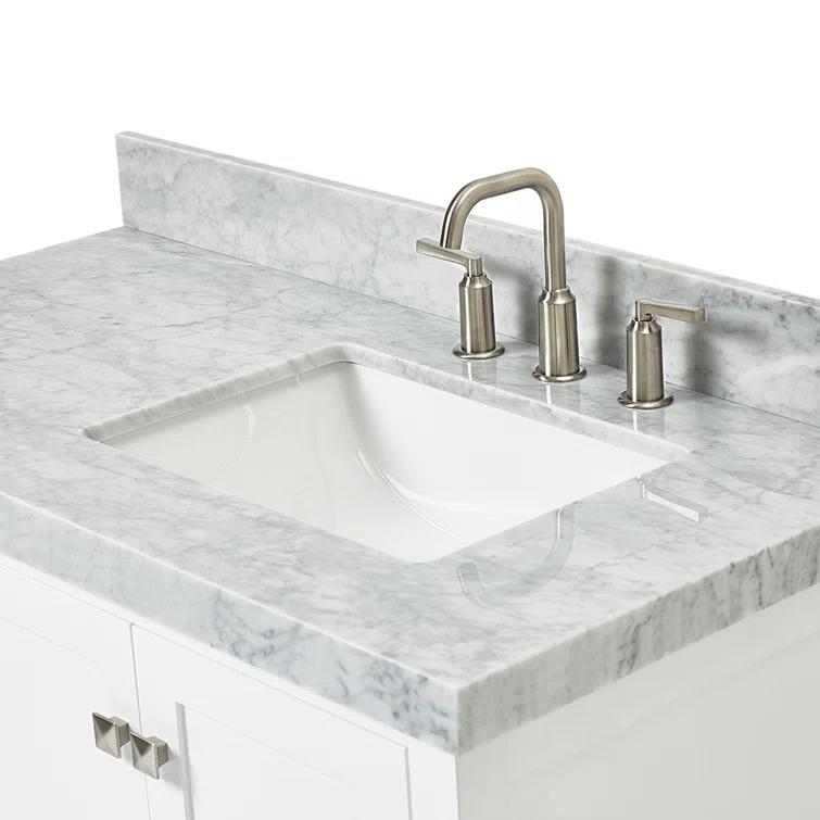 Cambridge 42'' Single Bathroom Vanity with Carrara Marble Top