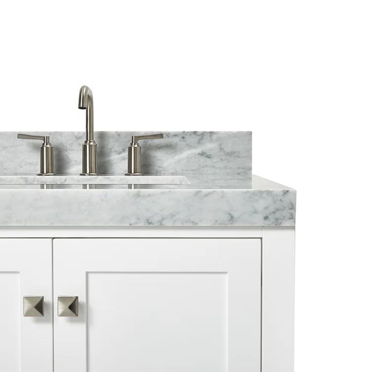Cambridge 42'' Single Bathroom Vanity with Carrara Marble Top
