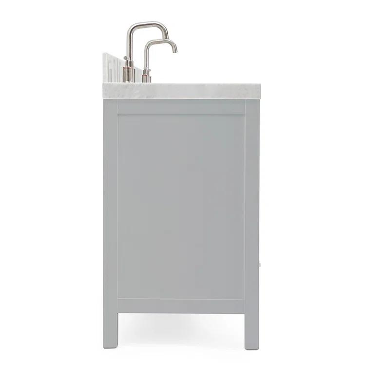 Cambridge 72'' Double Bathroom Vanity with Carrara Marble Top
