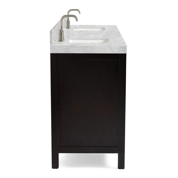 Cambridge Double Bathroom Vanity with Carrara Marble Top