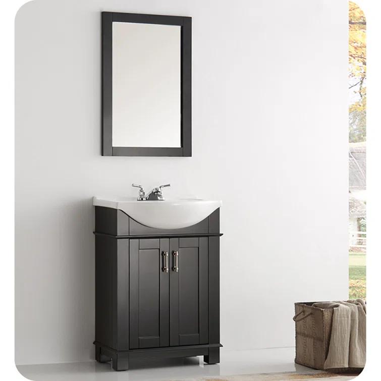Hartford 20" Traditional Rectangular Wood Framed Bathroom Vanity Mirror