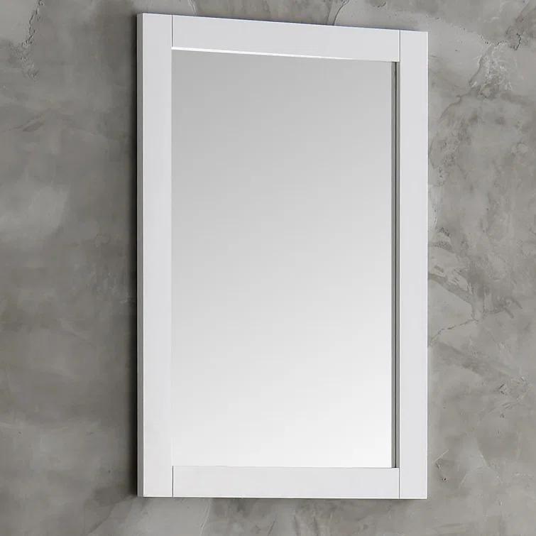 Hartford 20" Traditional Rectangular Wood Framed Bathroom Vanity Mirror
