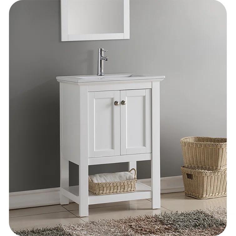 Fresca Manchester 20" Wall Mount Traditional Rectangular Bathroom Mirror