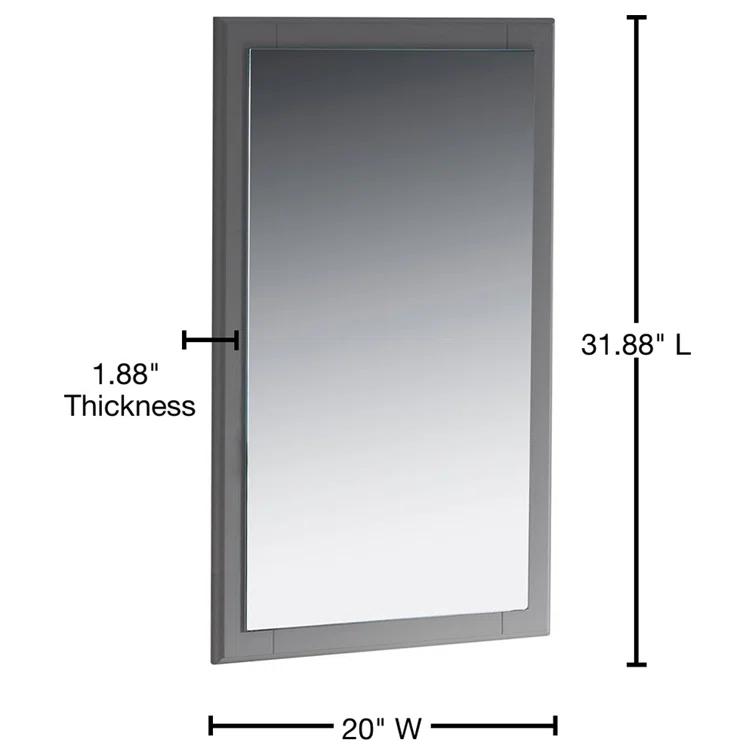 Oxford Wood Flat Wall Mirror