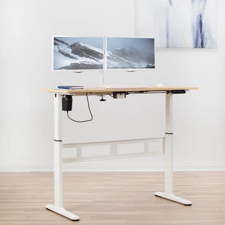 VIVO 55" x 24" Electric Sit Stand Desk, Height Adjustable Workstation (E155TB series)