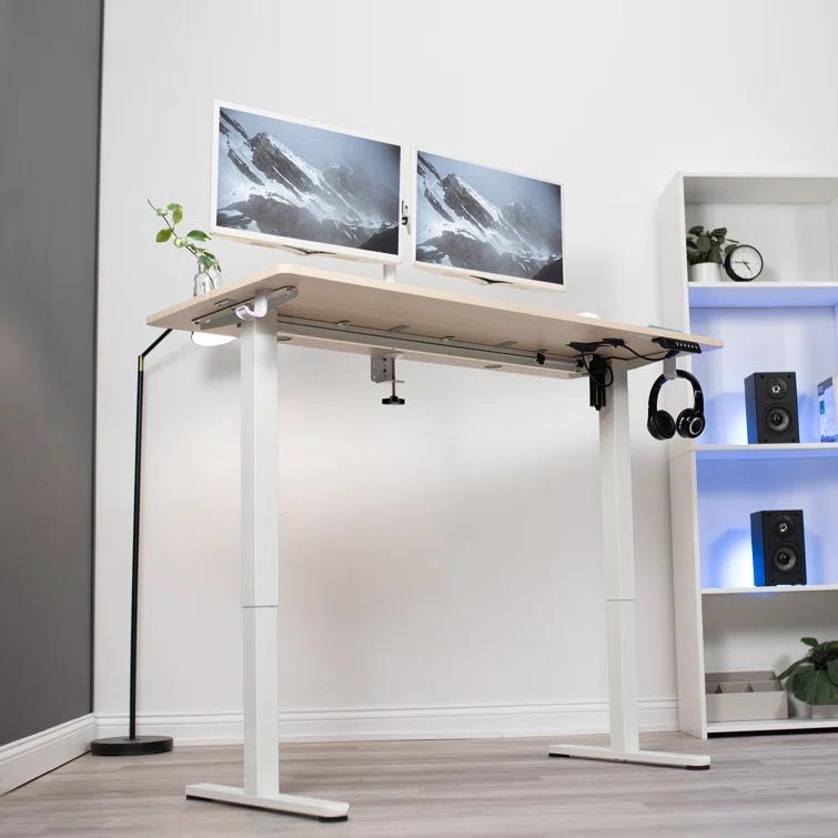 VIVO 55" x 24" Electric Sit Stand Desk, Height Adjustable Workstation (E155TB series)