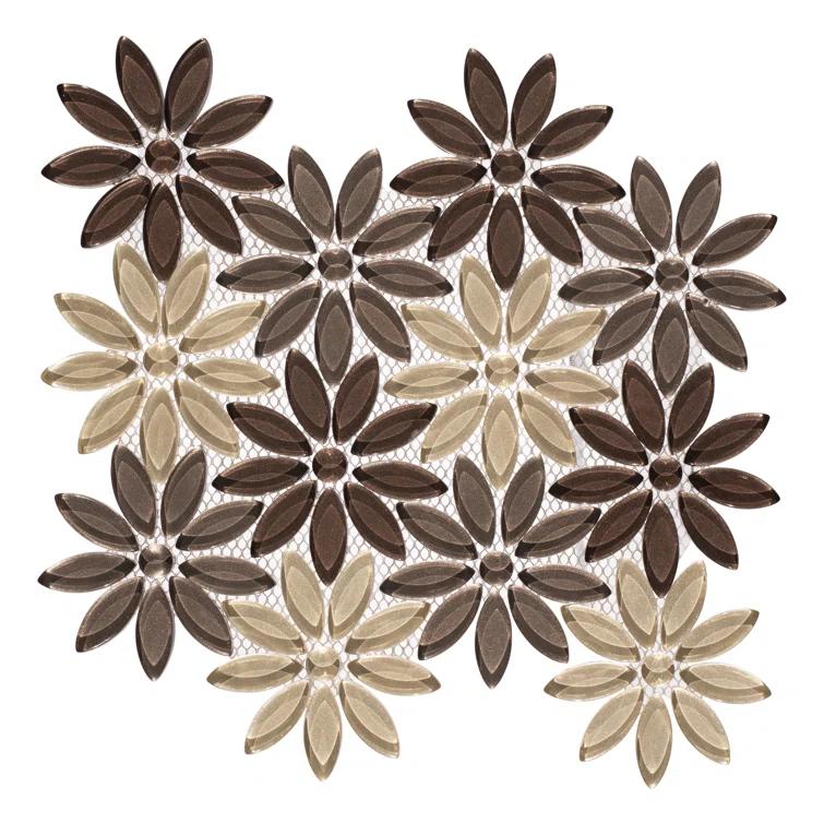 Fresh Novelty Flower Polished Natural Stones Wall & Floor Mosaic Tile