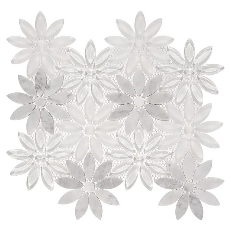 Fresh Novelty Flower Polished Natural Stones Wall & Floor Mosaic Tile