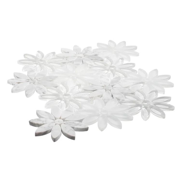 Fresh Novelty Flower Polished Natural Stones Wall & Floor Mosaic Tile