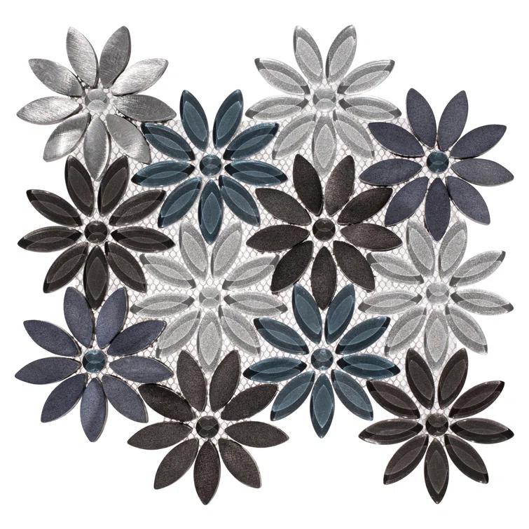 Fresh Novelty Flower Polished Natural Stones Wall & Floor Mosaic Tile