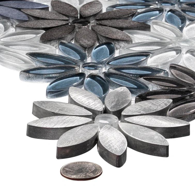 Fresh Novelty Flower Polished Natural Stones Wall & Floor Mosaic Tile
