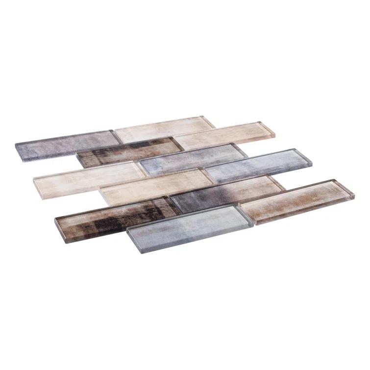 Migdal 2'' x 6'' Glass Brick Joint Mosaic Kitchen Backsplash, Bathroom, Shower, Wall and Floor Tile