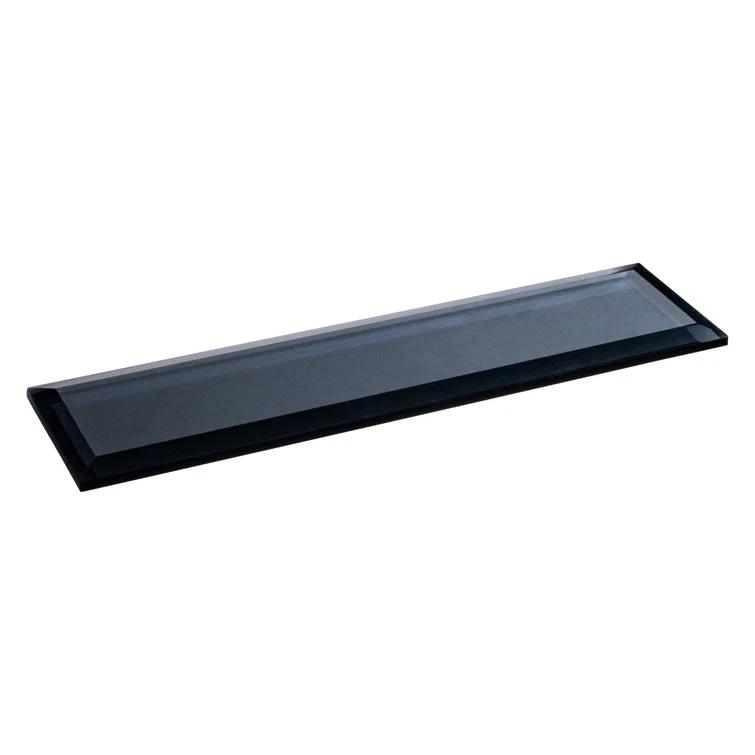 Vega 3" x 12" Beveled Glass Metal Look Subway Wall Tile