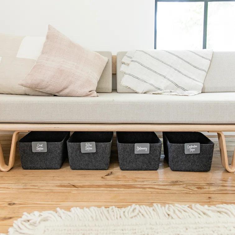 SortJoy Wide Stone Sculpted Storage Bin