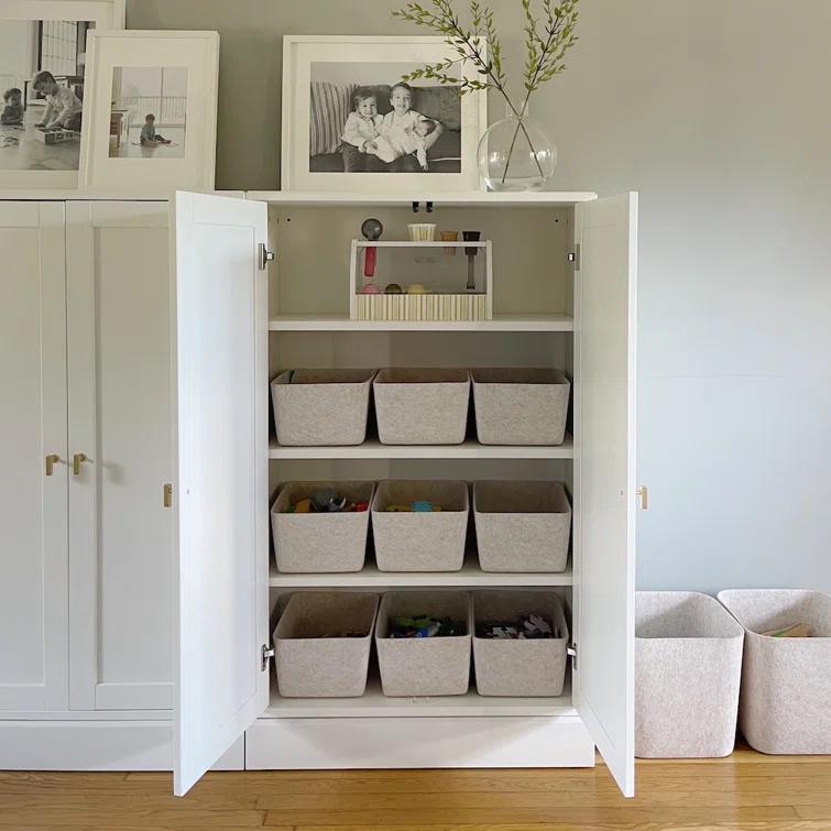 SortJoy Wide Stone Sculpted Storage Bin