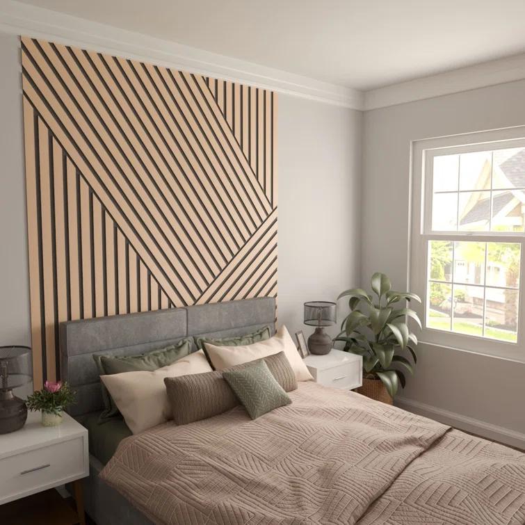 Adjustable Wood Slat Wall Panel Kit