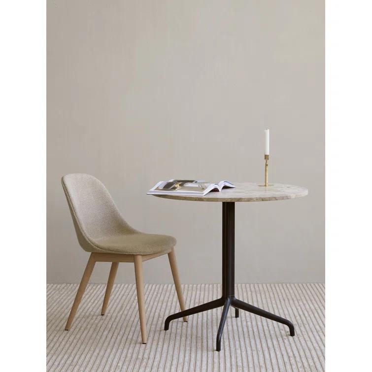 Black Oak & Gray Acrylic Side Chair with Solid Wood Legs