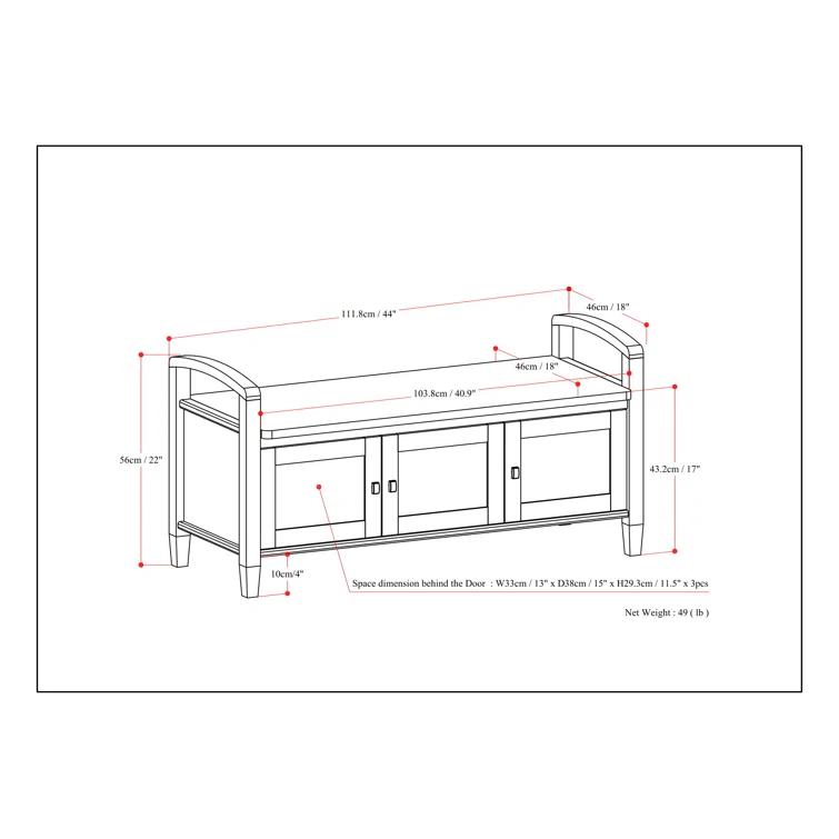Warm Upholstered Storage Bench