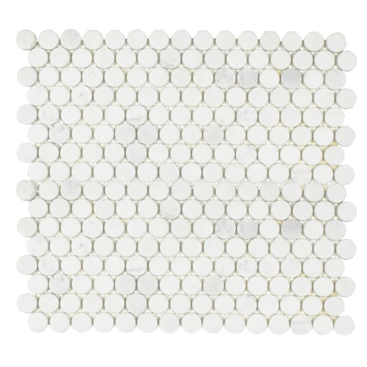 Roca Tiles Rockart 12" x 12" Penny Round Wall & Floor Tile