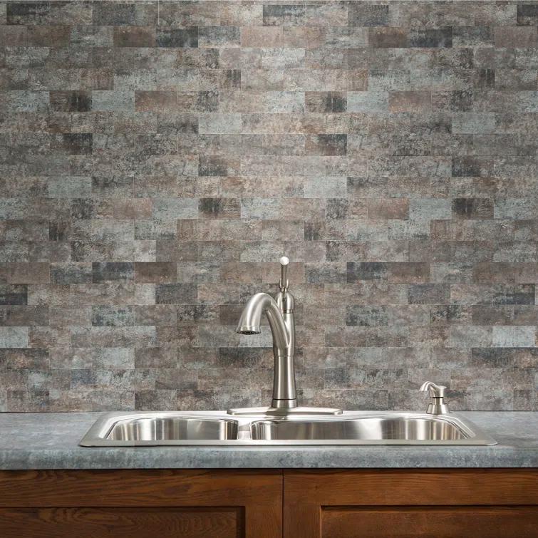 12'' W x 12.75'' L PVC Peel and Stick Mosaic Tile