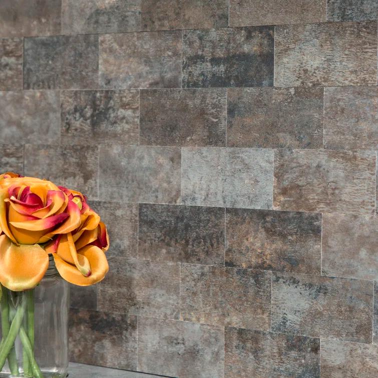 12'' W x 12.75'' L PVC Peel and Stick Mosaic Tile