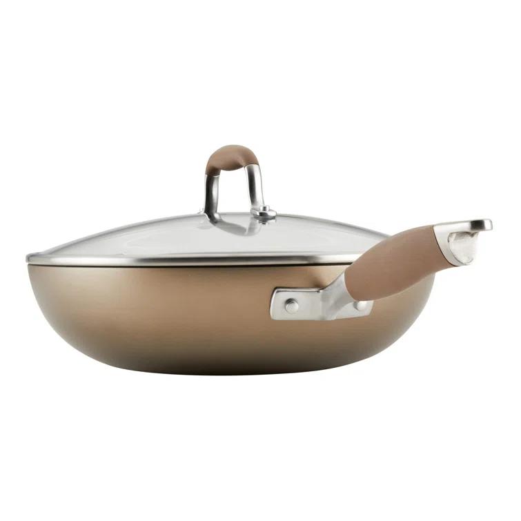 Anolon Anolon Advanced Home Hard Anodized Nonstick Deep Frying Pan / Skillet with Lid, 12 Inch