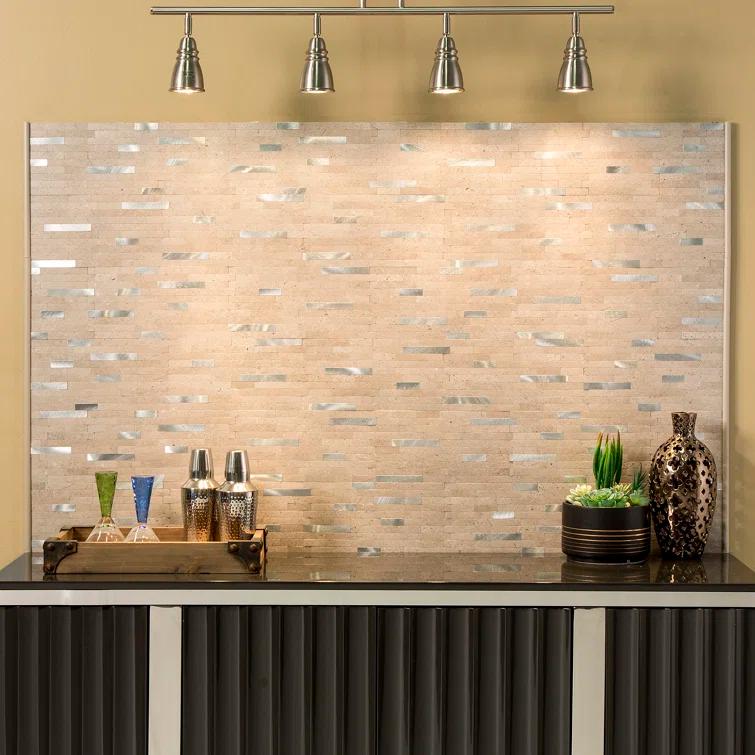 12'' W x 12.75'' L PVC Peel and Stick Mosaic Tile