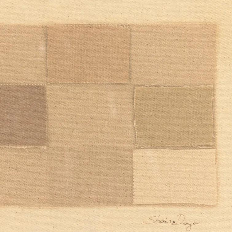 Checkered Earth Tones Wall Art by Shaina Page - Natural / 24" x 18"