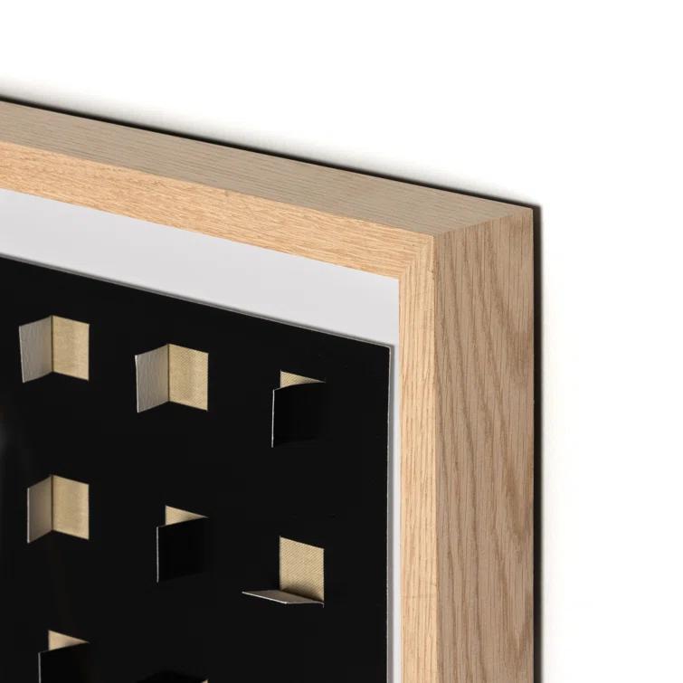 See Through Long Wall Art - Tan and Black