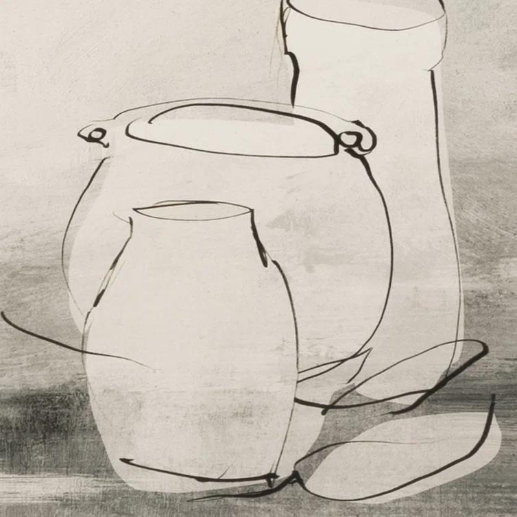 Vertical Grain White Oak Framed Still Life Print