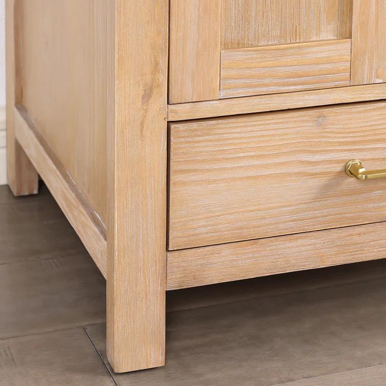 Gela 23.6'' Free-standing Single Bathroom Vanity with Ceramic Vanity Top
