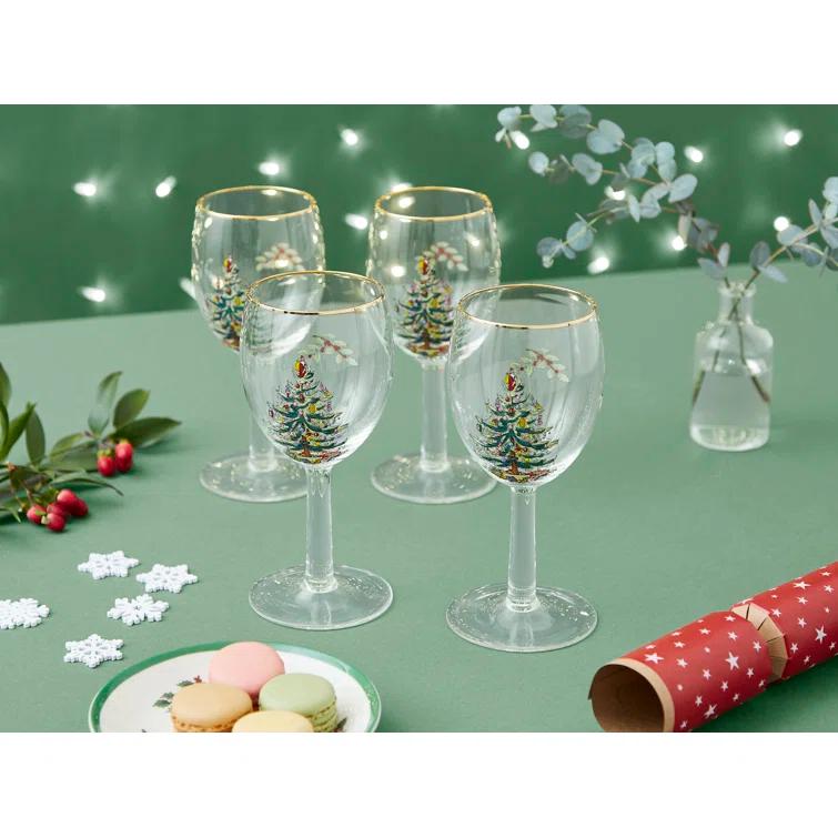 Spode Christmas Tree Wine Glasses (Set of 4)