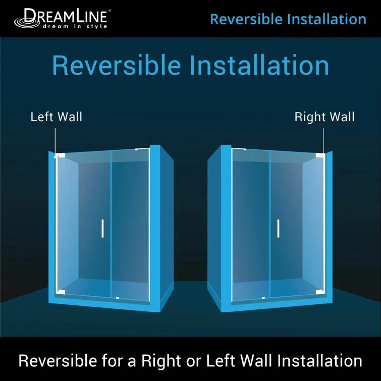 Elegance-LS 57.75" W x 72" H Pivot Frameless Shower Door with ClearMax™ Technology