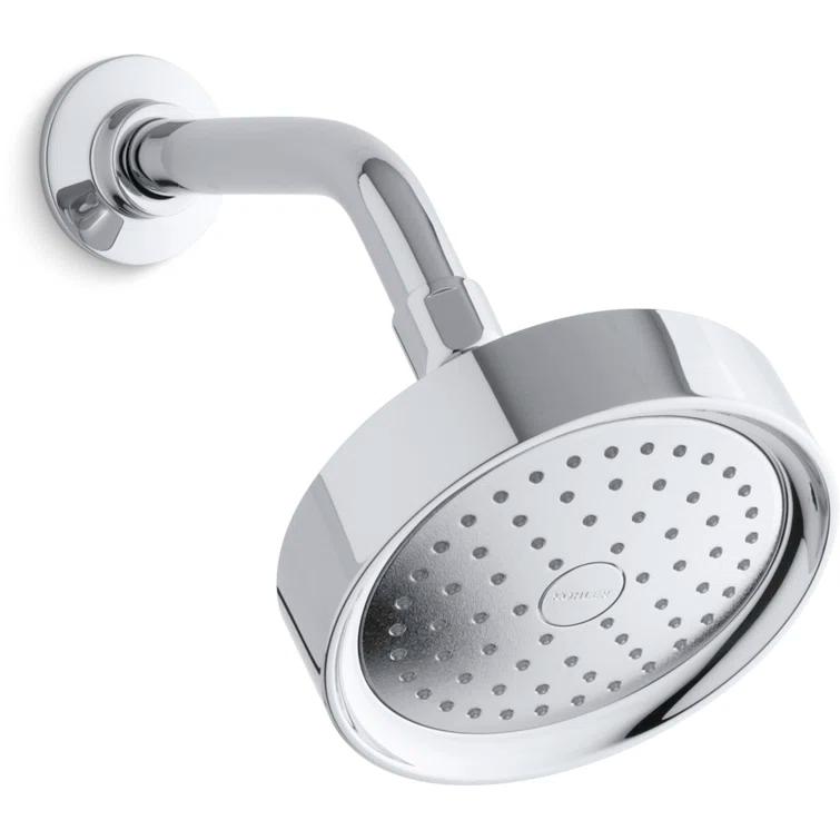 Kohler Purist 2.5 Gpm Multifunction Wall Mount Showerhead, Three Spray Settings, 5.5" High Pressure Spray Head