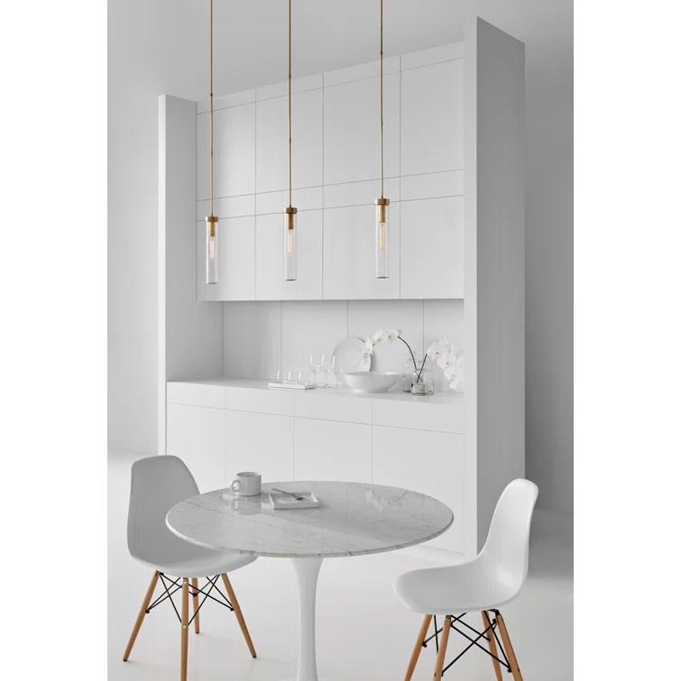 Liaison Crackled Glass 18.75" Bronze Mini Pendant Light