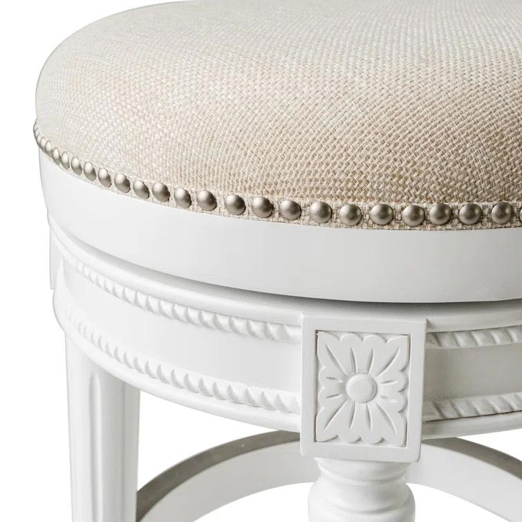 Maven Lane Maven Lane Pullman Backless Stool with Fabric Upholstery