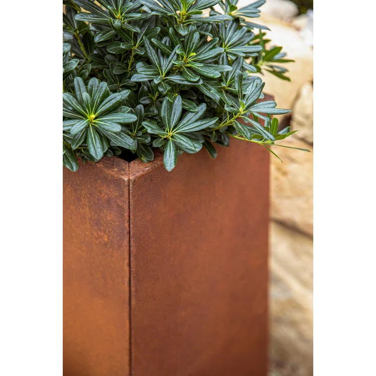 Corten Steel Series Pedestal Planter