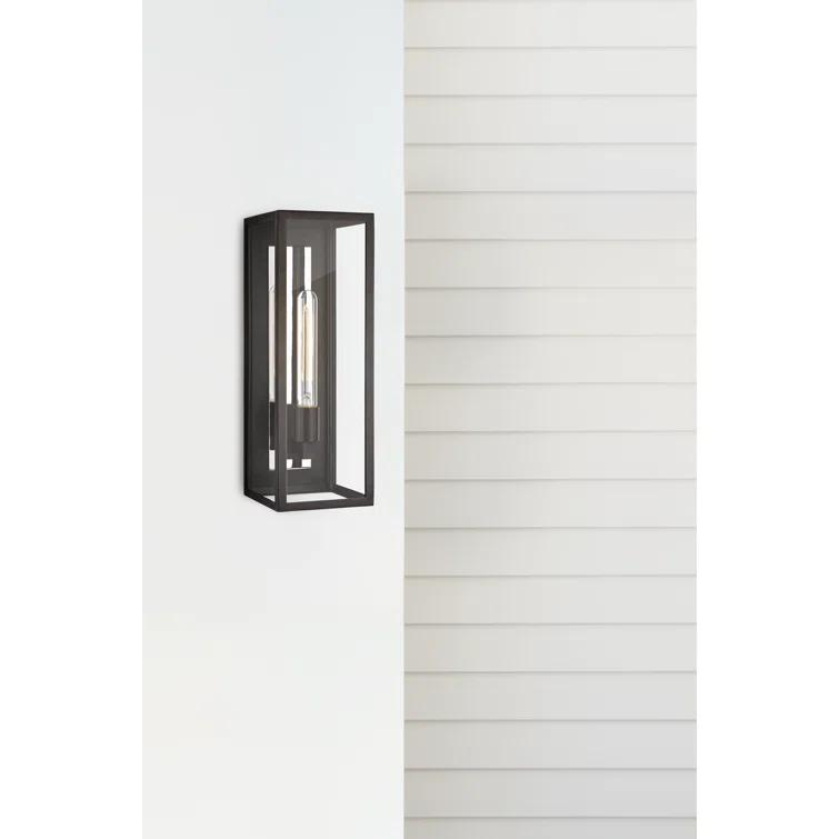 Aged Iron Black Dimmable Lantern Wall Sconce