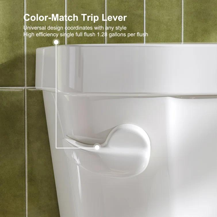 HOROW 1.28 GPF Round Chair Height Floor Mounted Two-Piece Toilet (Seat Included)