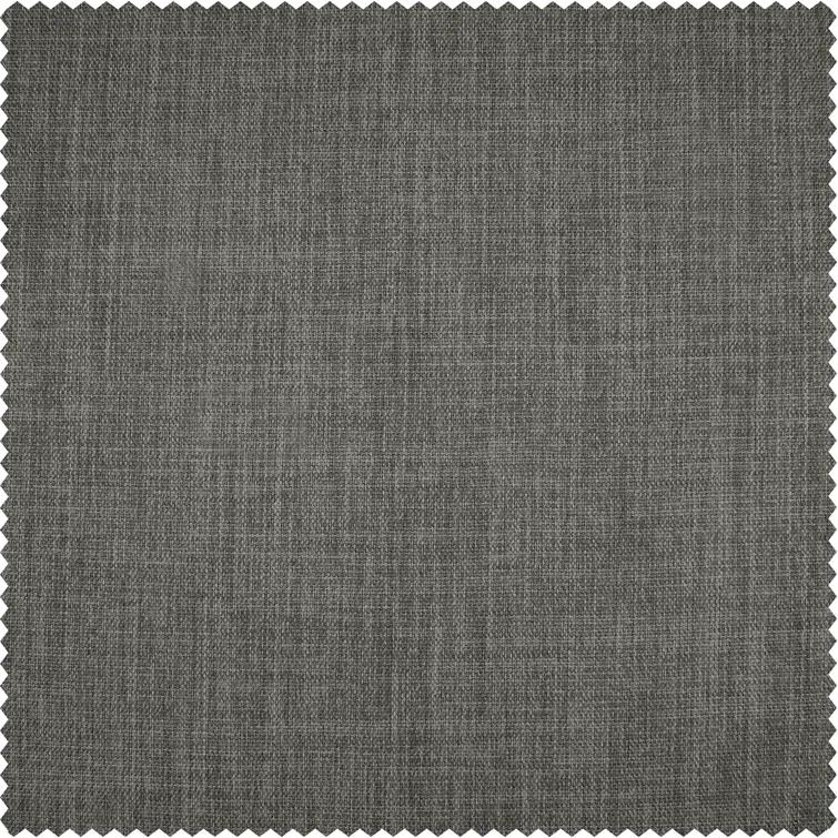 Textured Faux Linen Rod Pocket Room Darkening Curtains for Bedroom & Living Room Curtains - Single Panel Drapes