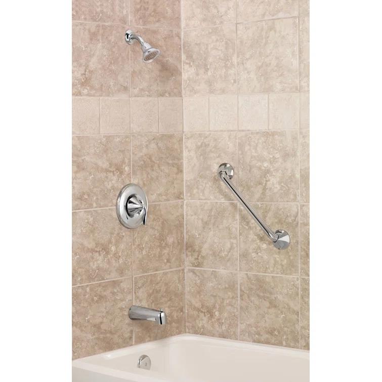 Eva Pressure Balance Tub and Shower Faucet Trim with Lever Handle and Posi-Temp